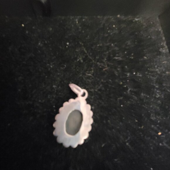 Vintage Mexican .925 Black Stone Pendant - Picture 2 of 4